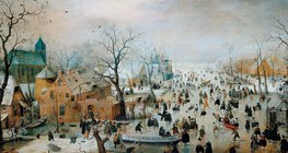 Hendrick Avercamp: Téli táj korcsolyázókkal (Rijksmuseum, Amszterdam)