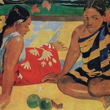 Gauguin: Két tahiti nő (1892, posztimpresszionizmus)