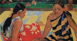 Gauguin: Két tahiti nő (1892, posztimpresszionizmus)