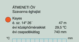 A szavanna éghajlat éghajlati diagramja