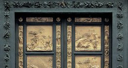  Ghiberti bronzkapuja (Firenze, 1425–1452, reneszánsz)